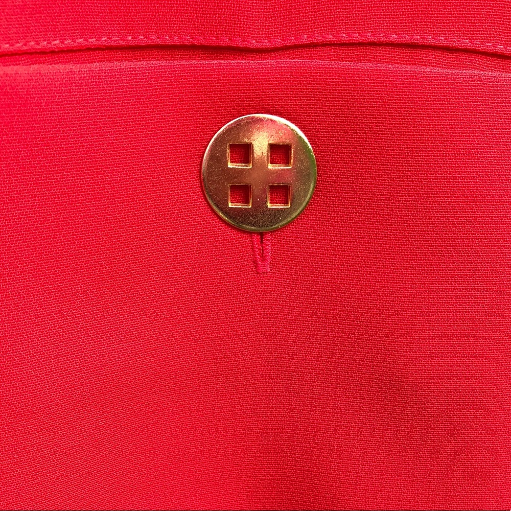Liz Claiborne Red Long Sleeve Shift Dress - Picture 3 of 8
